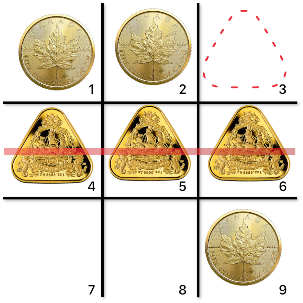 Canada Maple Leaf vs Vergulde Draeck (Gilt Dragon) Gold Coin