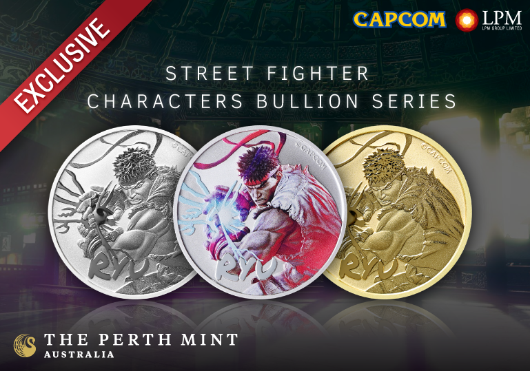 Street Fighter Ryu Gold Silver Coin